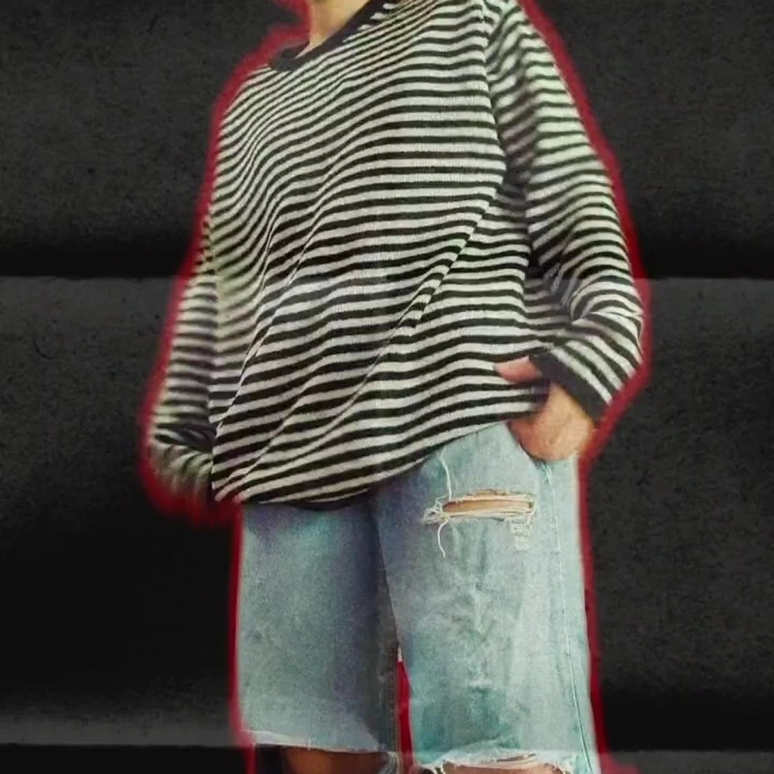 Randig Stickad Tröja H&M - 91