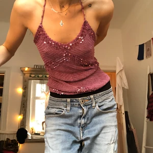 Halterneck topp - Världens finaste halterneck topp med paljetter💘