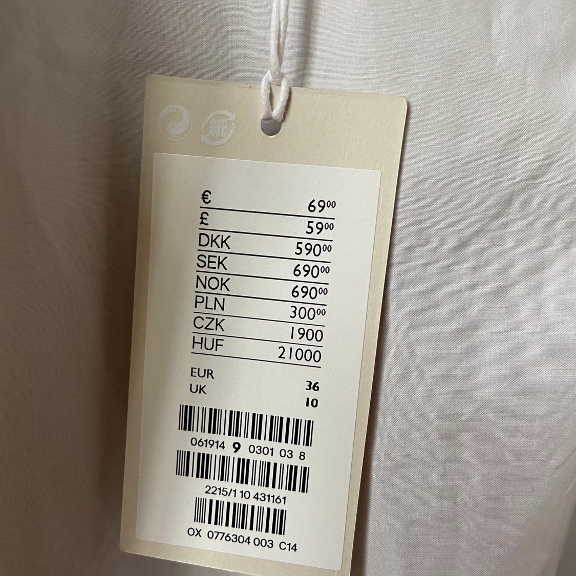 Vit COS klänning  - 90