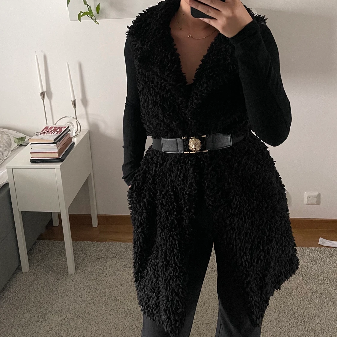 Faux pälsväst  - 90