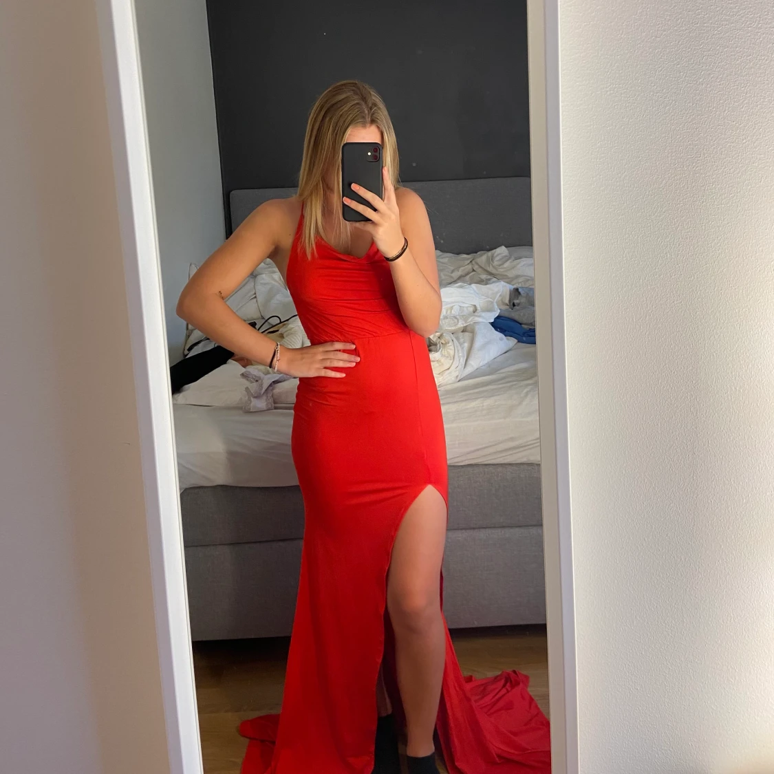 Röd balklänning/klänning 