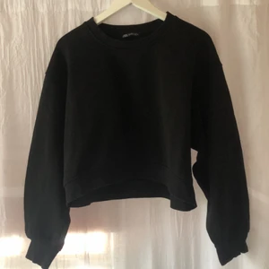 Zara - Säljer två skit balla croppade tröjor ifrån ZARA!! Dem är i ett superskönt material! Den göra är i stl L men är som XS-S då den är väldigt små i stl och den svarta är i stl S men funkar till stl XS. Dem är i mycket bra skick. Man kan köpa båda för 100kr eller bara en för 65kr!!!!! Köparen står för frakten!!💕💕🎸🎸