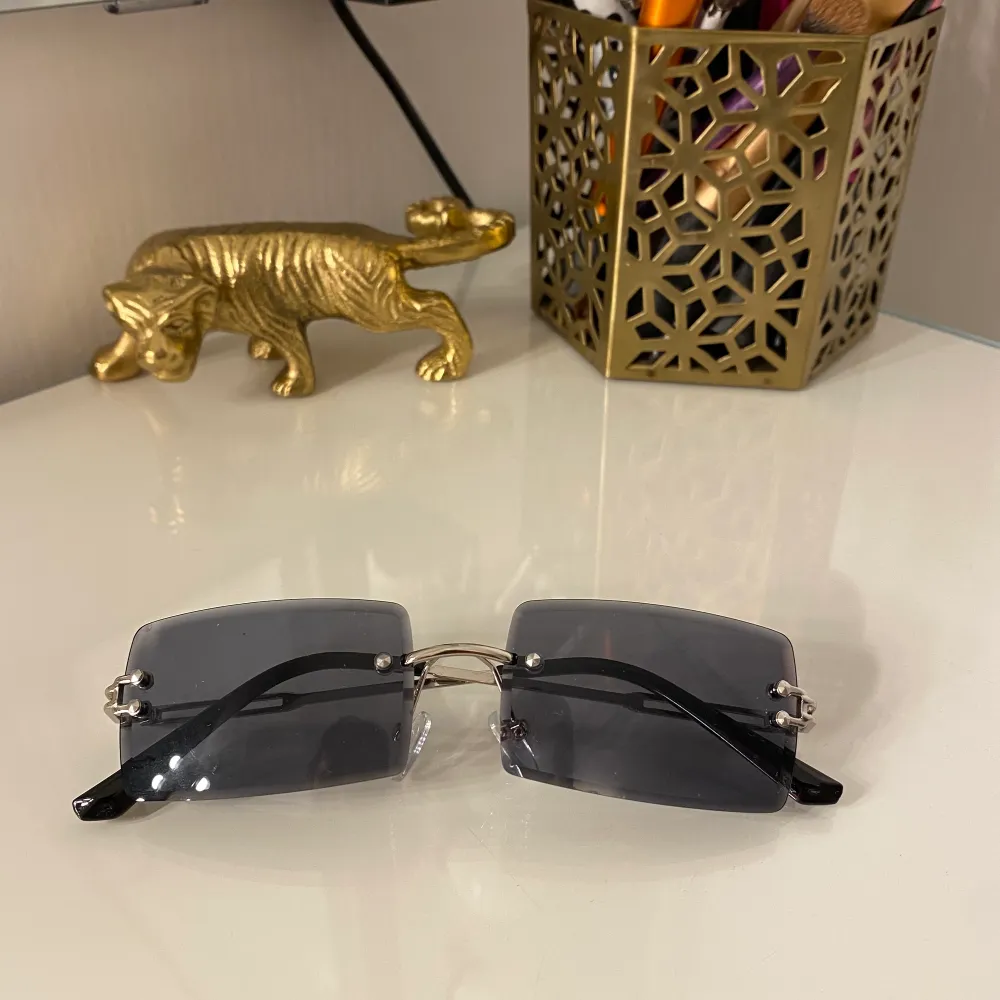 Oanvända glasögon från shein i svart.. Accessoarer.
