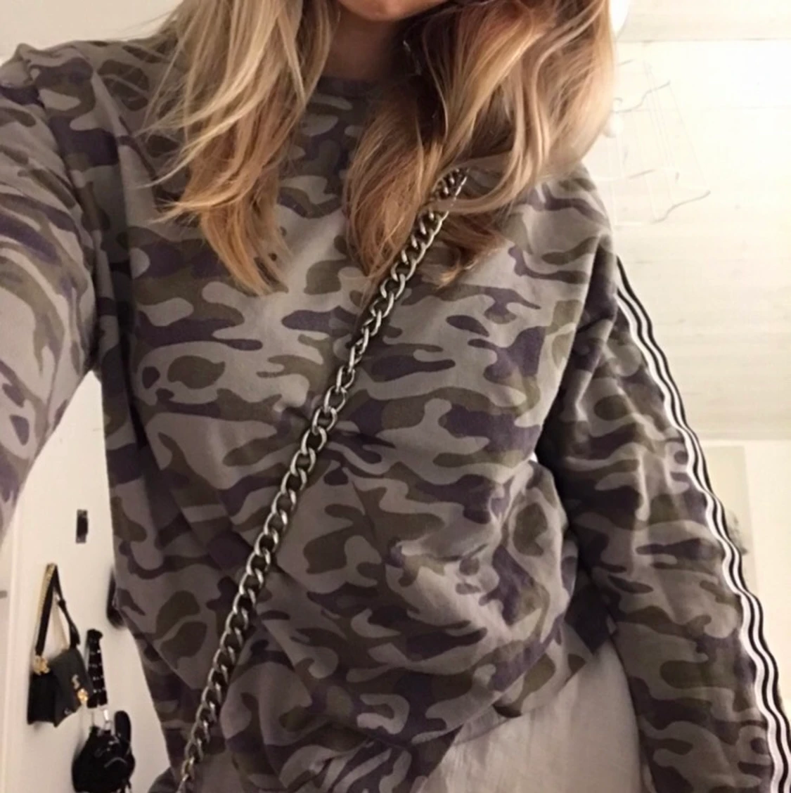 💚🤍Snygg militär collage tröja 💚🤍 - 90