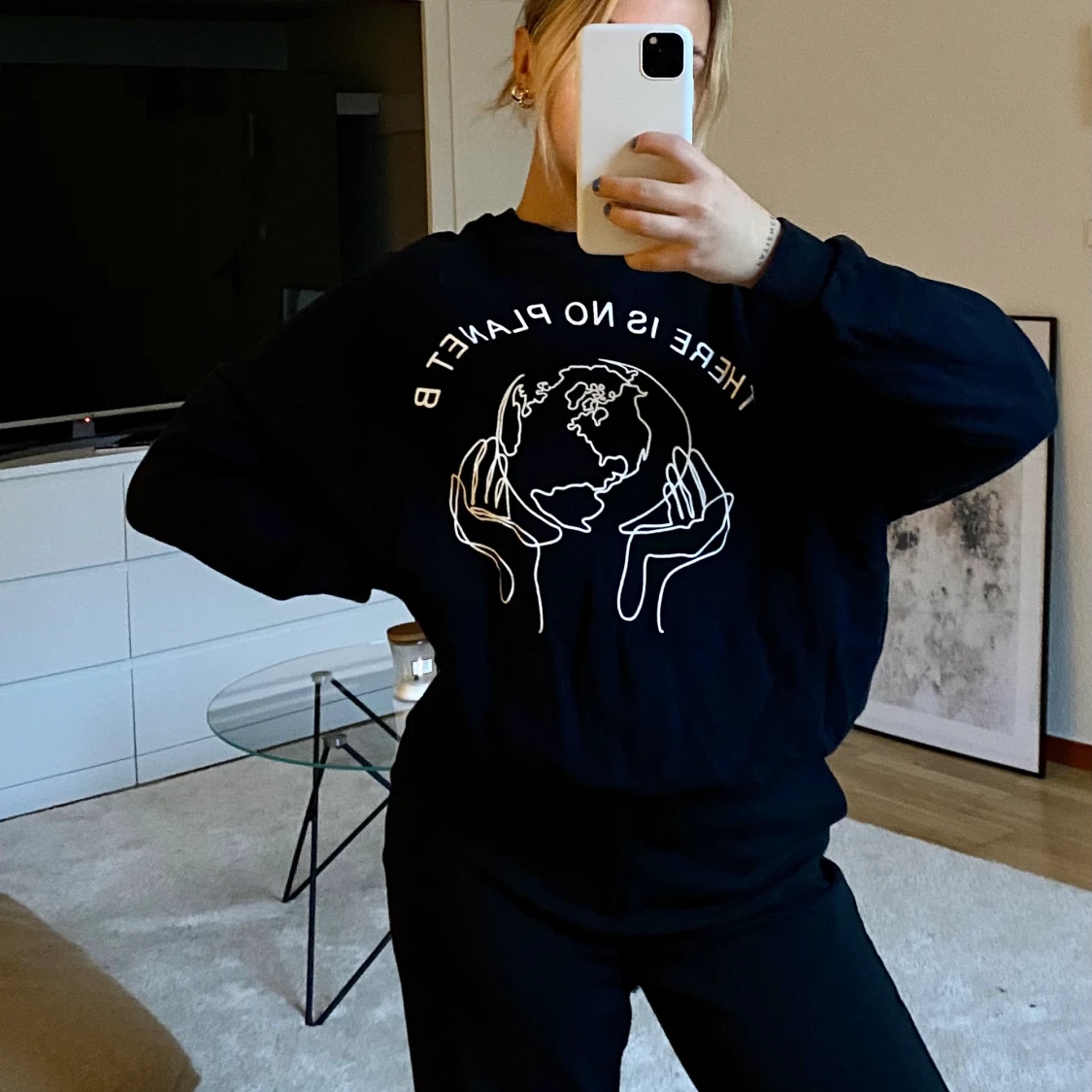 Sweatshirt med tryck storlek S 🖤