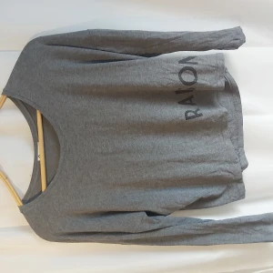 Grå tröja - Grå tröja med text ner till där de står "rasion d'être". Bra skick