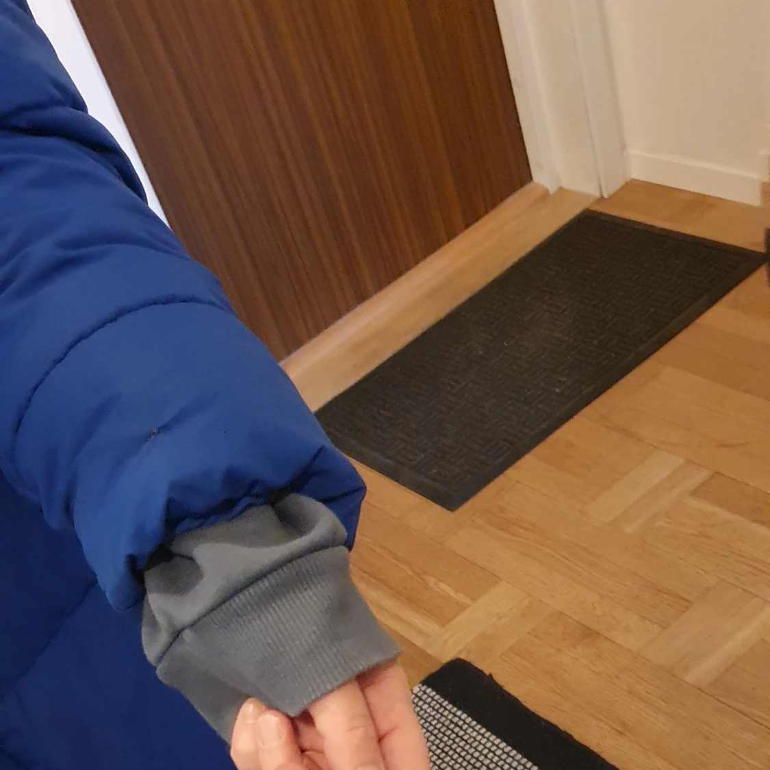 Blå puffer jacket jacka hm oversize modell 36 - 91