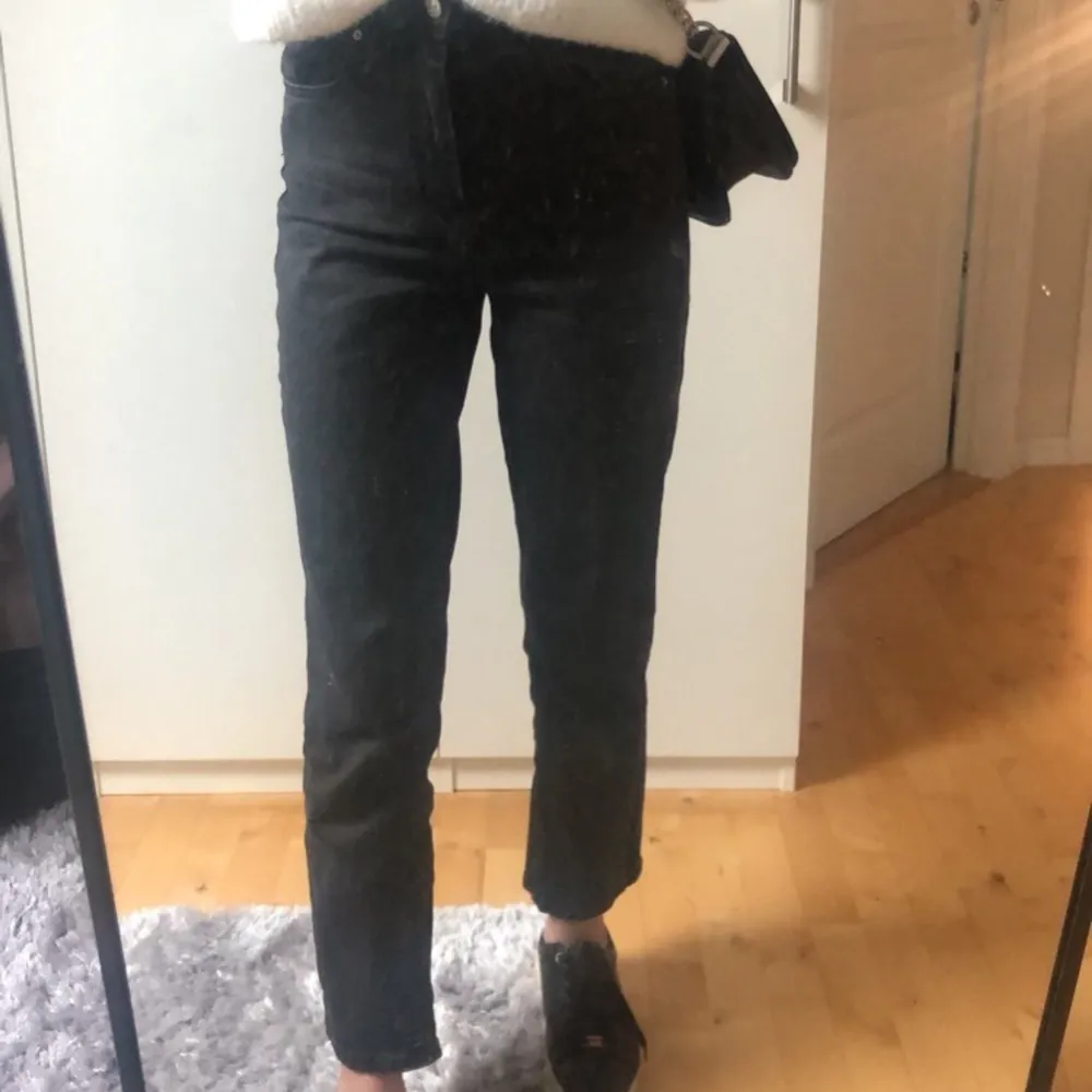 Säljer domma gråa ankel långa Gina tricot jeansen. I st 36. Säljer för att dom tyvär inte kommer till användning. Är ankel långa på mig som är 180. Skriv för fler bilder och om ni är intresserade . Jeans & Byxor.