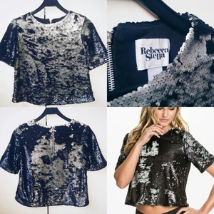 Paljett topp, Rebecca Stella  - Paljett topp från Rebecca Stella for Nelly, endast använd en gång. Toppen kan ”ändra färg” beroende på vilket håll paljetterna är vända åt. 