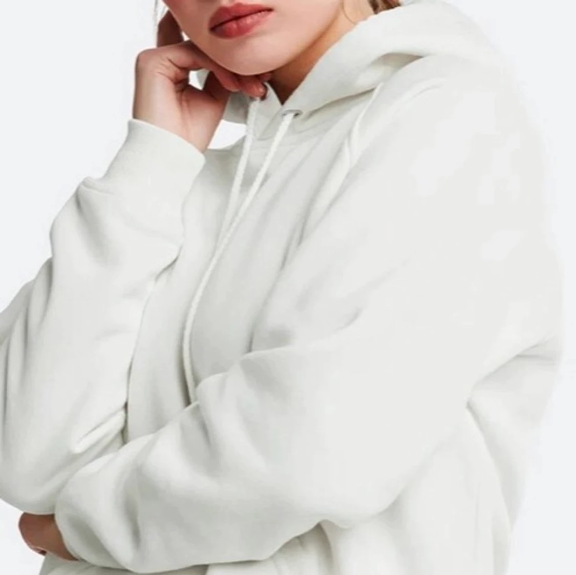 Vit hoodie bikbok  - 90