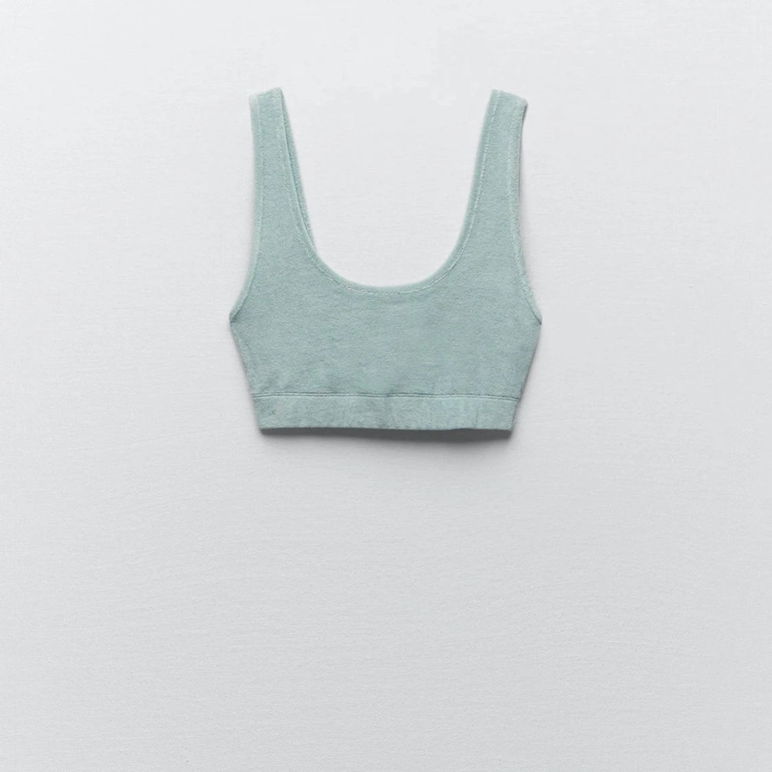 Mintgrön frotté topp från Zara