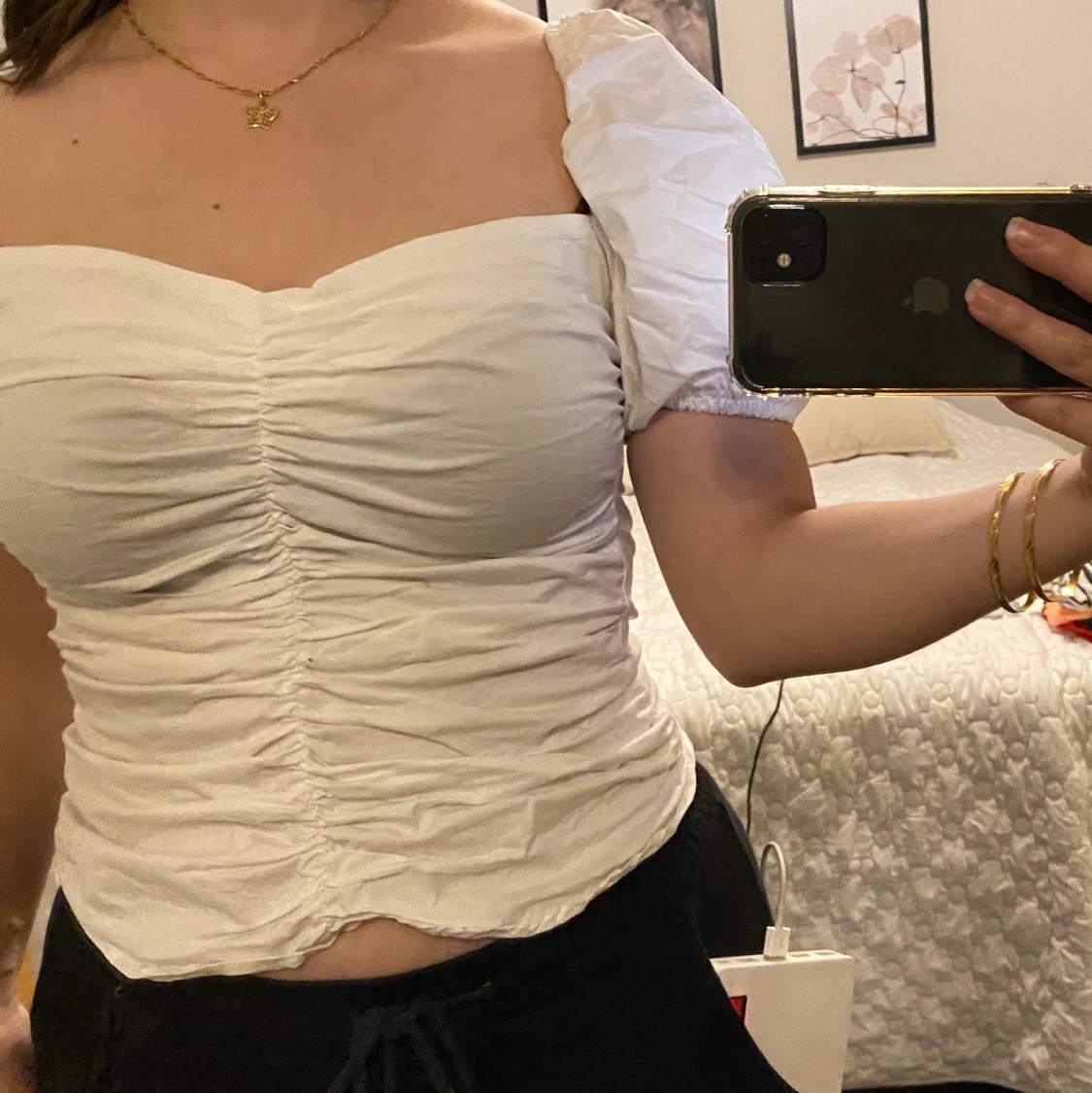 Vit topp i storlek S - 90