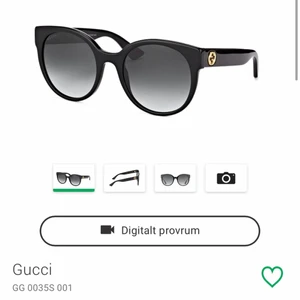 Gucci solglasögon  - Intressekoll på dessa sjukt sjukt snygga solglasögon från Gucci. Köptes i juli nu i sommar så har används ca 5 gånger nu i sommar. Skicket som sprillans nya. Köpa på Nk dör 2300kr. Allt på bilden medföljer. Skriv vid intresse 