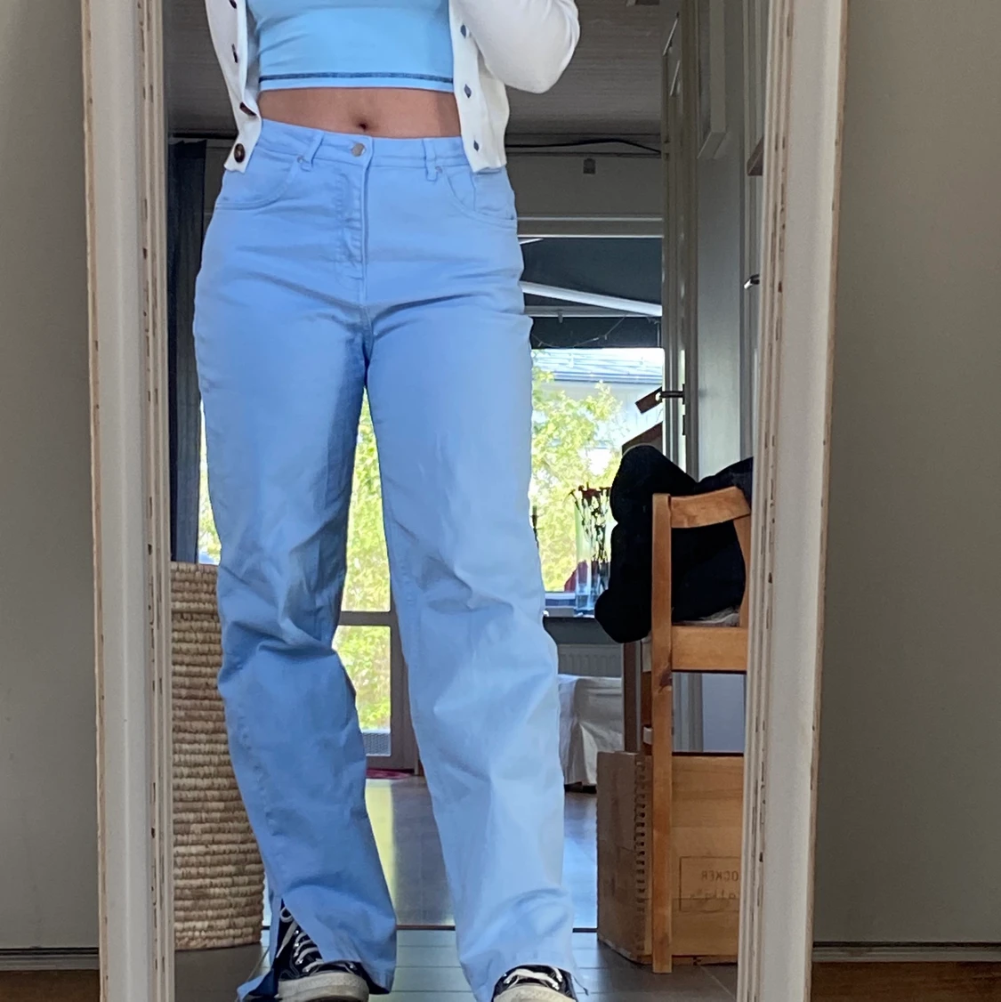 Pastellblåa NAKD jeans