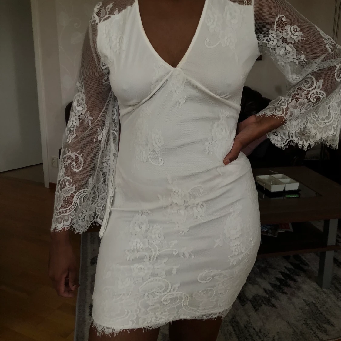 Vit klänning (student/skolavslutning) - 90