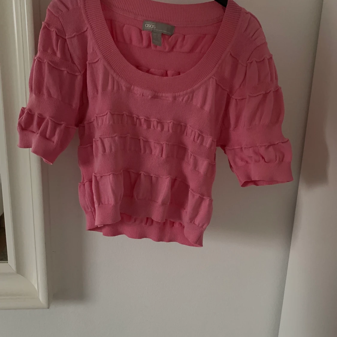 Stickad rosa topp - 91