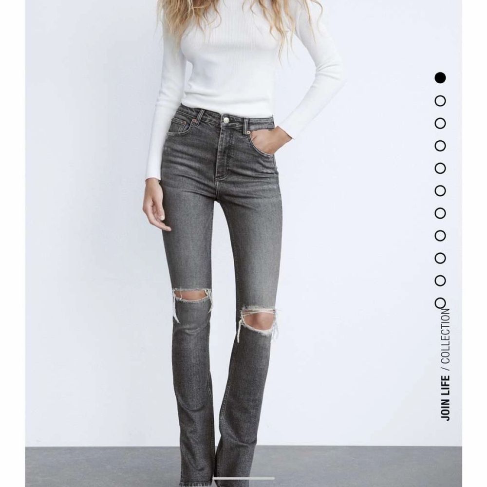 Zara jeans med slits | Plick Second Hand