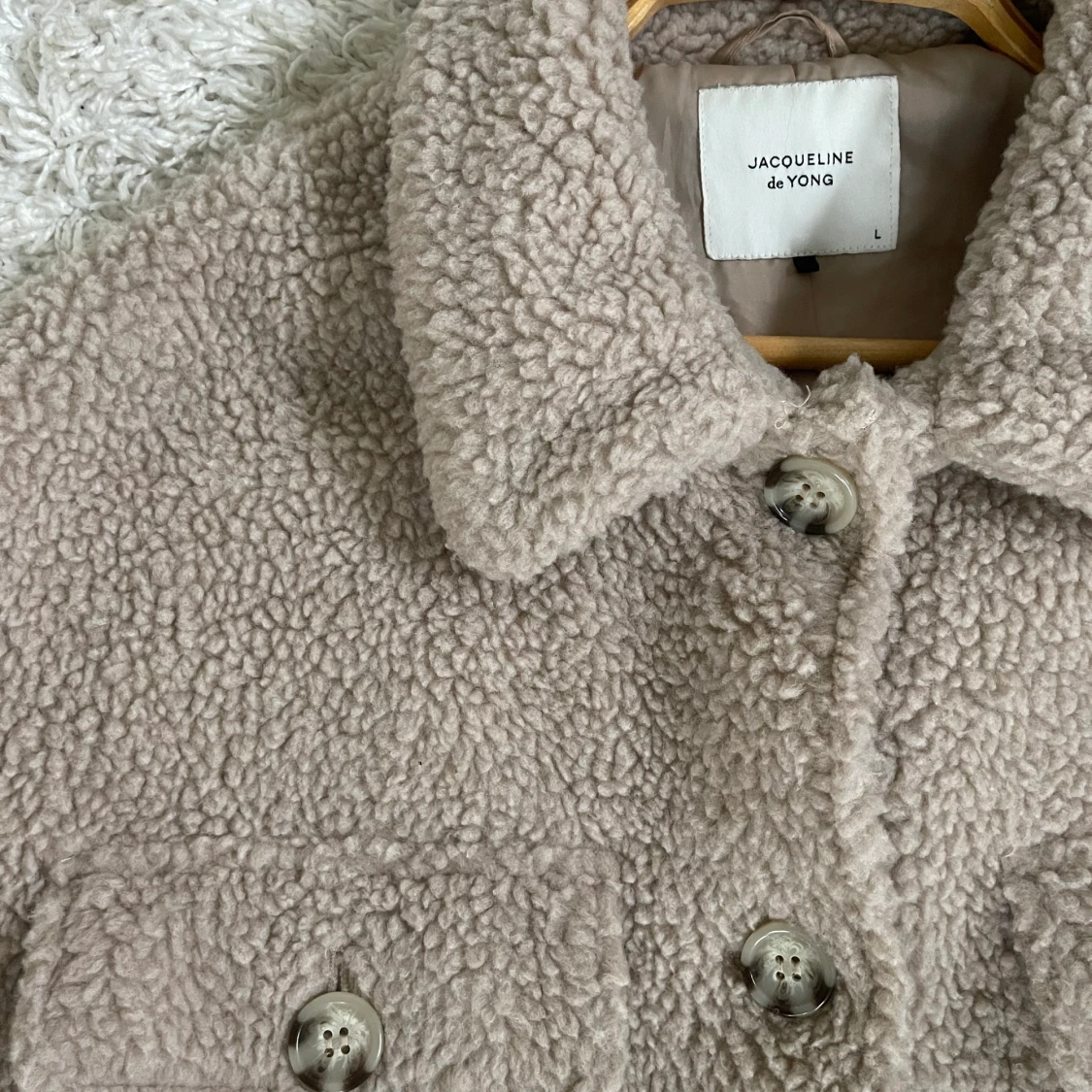 Beige teddykappa - 90