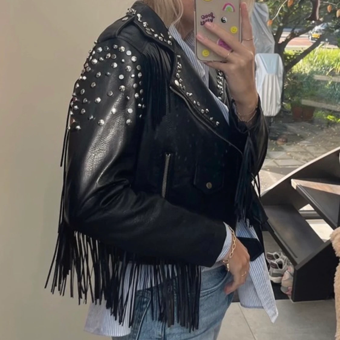 Zara fringe biker jacket - 90