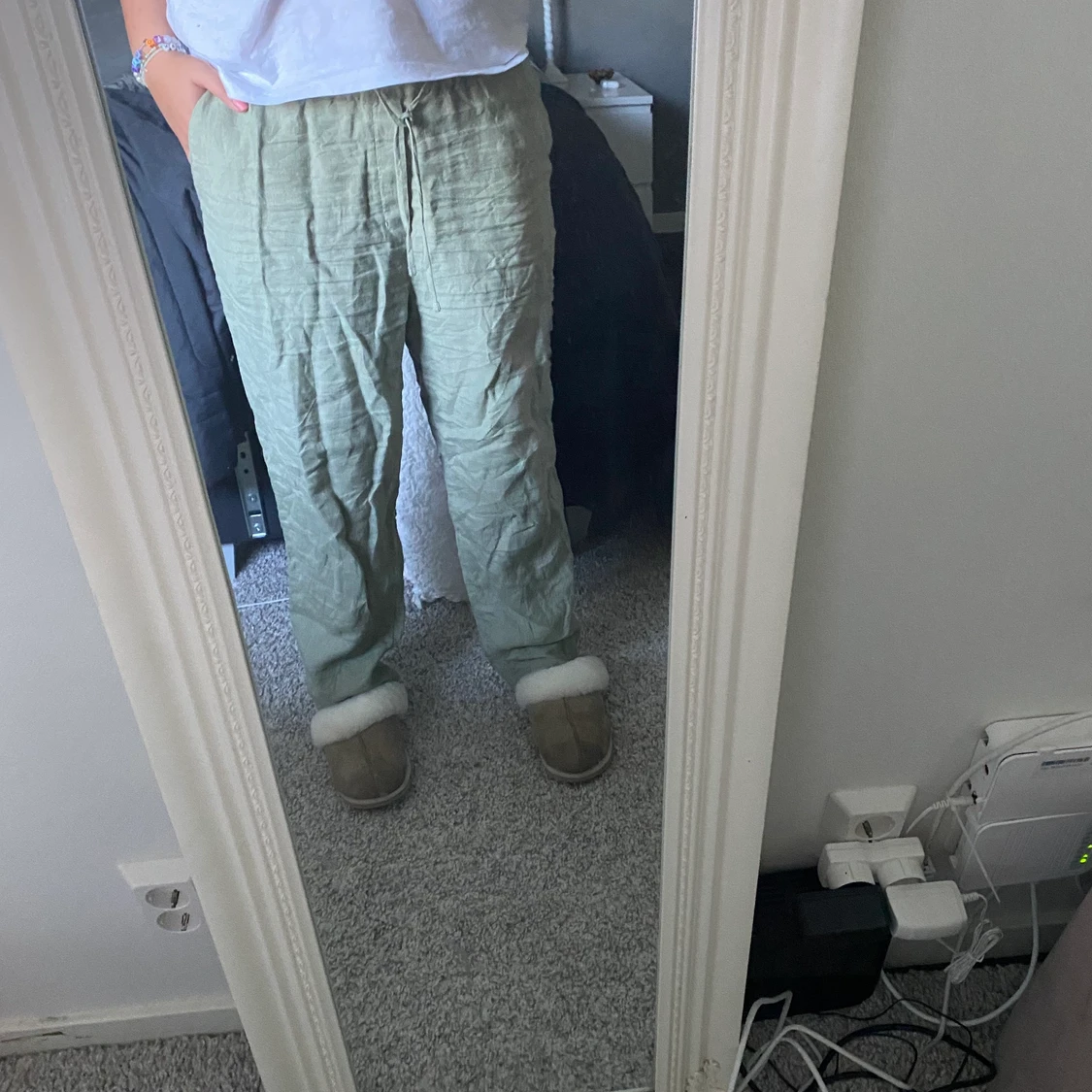 Gröna linne byxor - 91