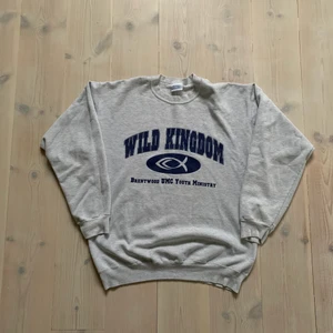 Vintage Wild kingdoom sweatshirt  - Storleken är utsuddad på tagen men skulle säga att den passar en boxy M, skick 8/10 endast lite nopprig