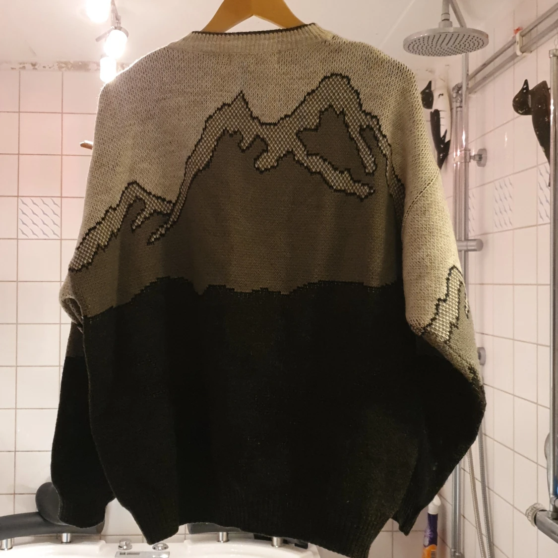 Mjukt stickad tröja med ord home is my  - 91