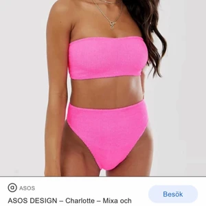 Rosa bikini från Asos - Rosa bikini från asos som är slutsåld. Aldrig använd men har dock tagit bort trosskyddet i. I storlek One size.