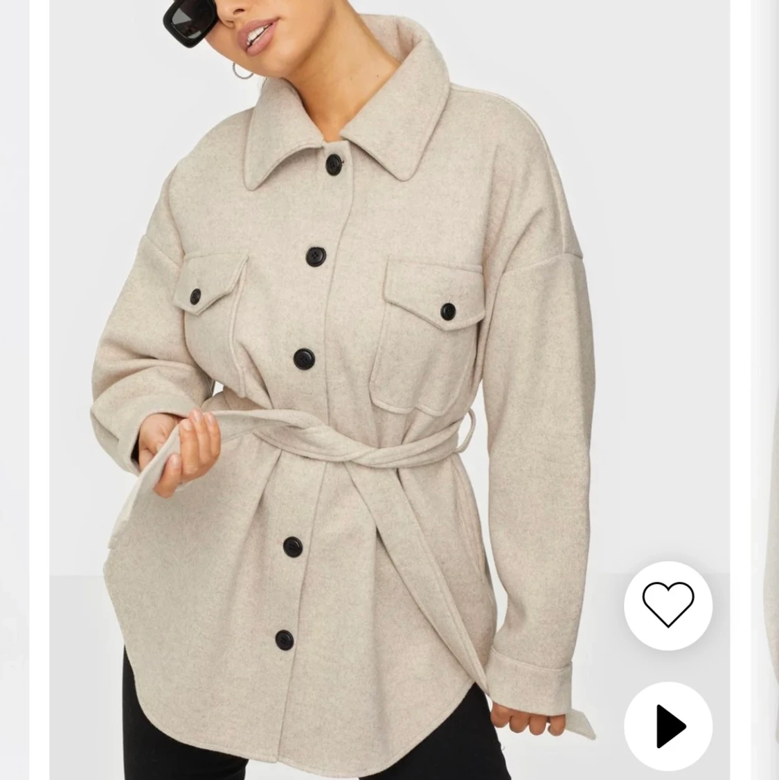 Beige Nelly Shacket Jacka Jackor