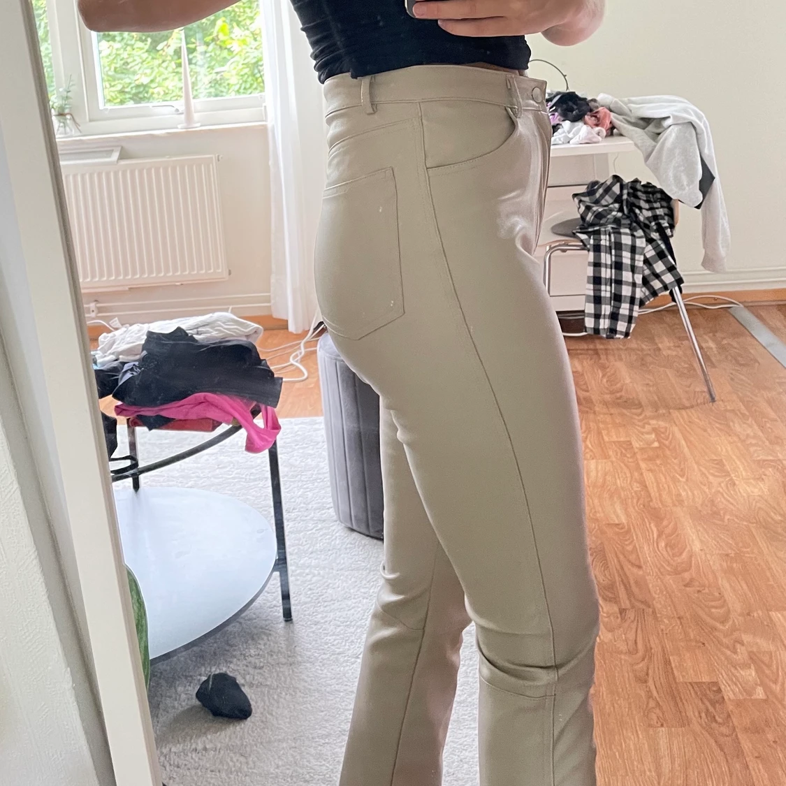 Beiga skinnbyxor - 90