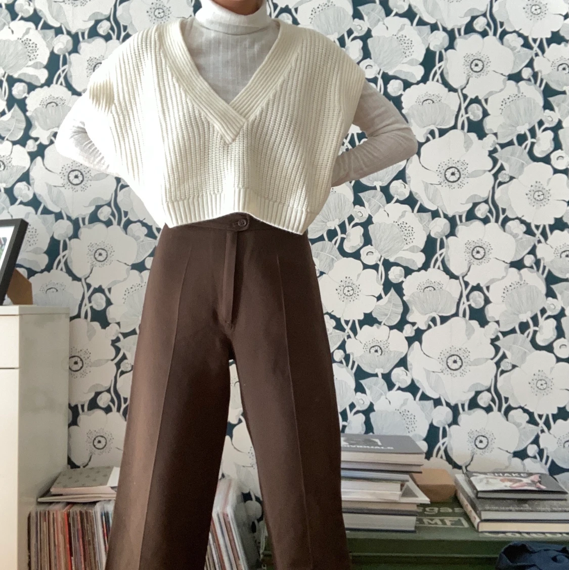 Bruna kostymbyxor - 90