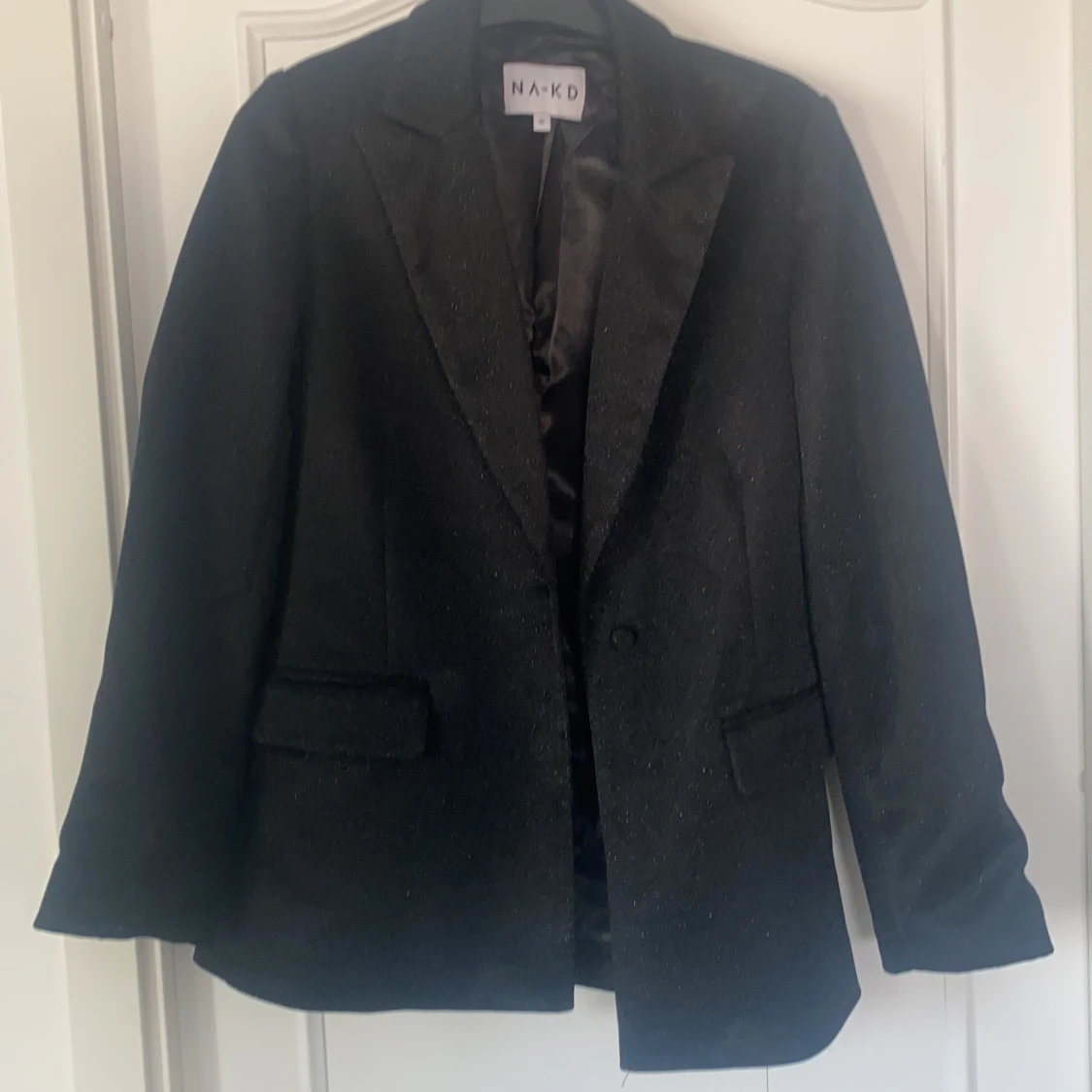 Svart oversize kavaj med glitter