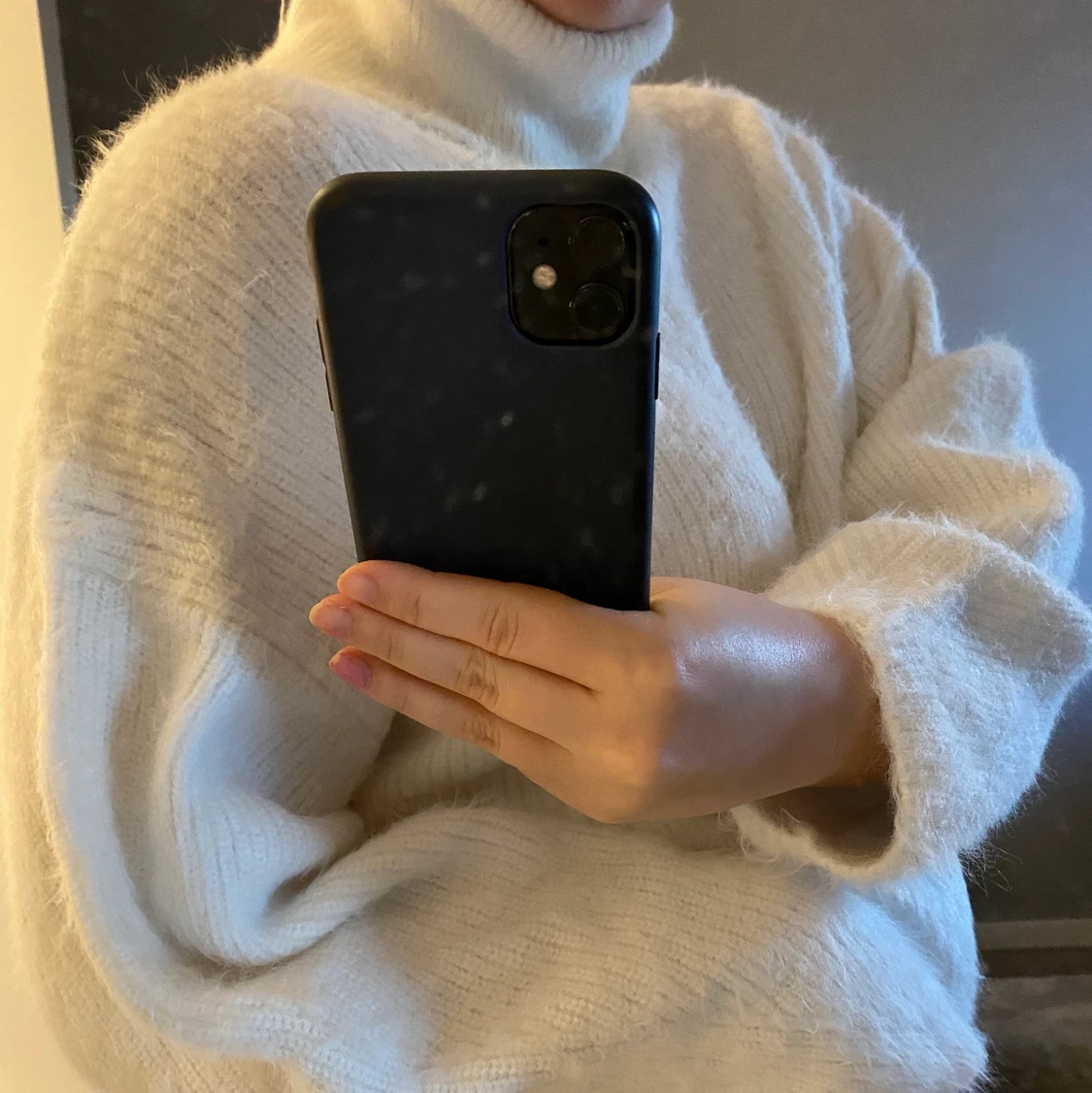 Stickad vit tröja - 91