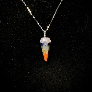 Halsband med chakrahänge - Halsband i rostfritt stål med chakrahänge✨ Fri frakt