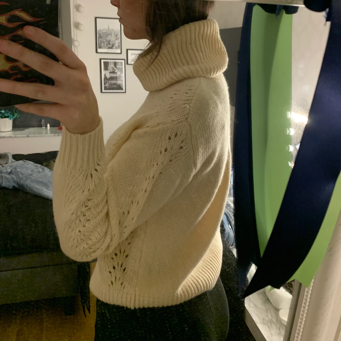 Stickad långärmad  - 90