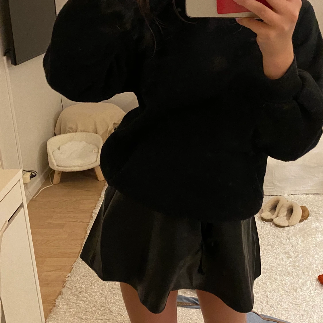 Fake skinn kjol - 91