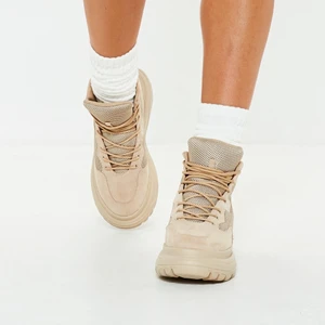 Missguided Beige double sole hiking sneaker boot - Helt oanvända strl 38 men skulle säga att det är en perfekt 37!