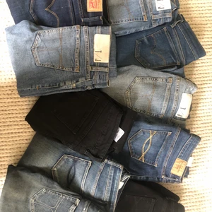 Tiger of sweden, Levis och Abercrombie jeans  - Märkesjeans i storlek 24-27, flera är oanvända och några har prislapp, skriv vid intresse