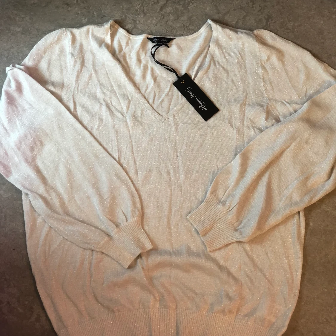 stickad glitter tröja