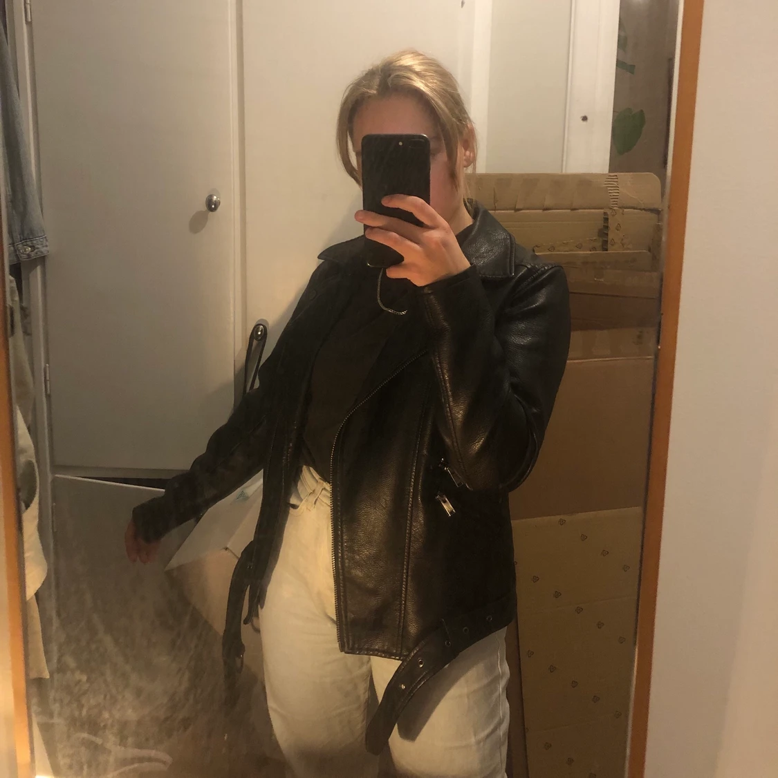 Oversized skinnjacka - 90