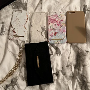 iPhone 7-8 Plus - Skal till IPhone 7-8+, 2 vanliga skal från ideal och 2 andra. Knappt använda och vissa är helt oanvända. Alla för 150kr inkl frakt.  Ett finare plånboksskal från Ideal. 150kr inkl frakt. Alla 5 för 250kr inkl frakt