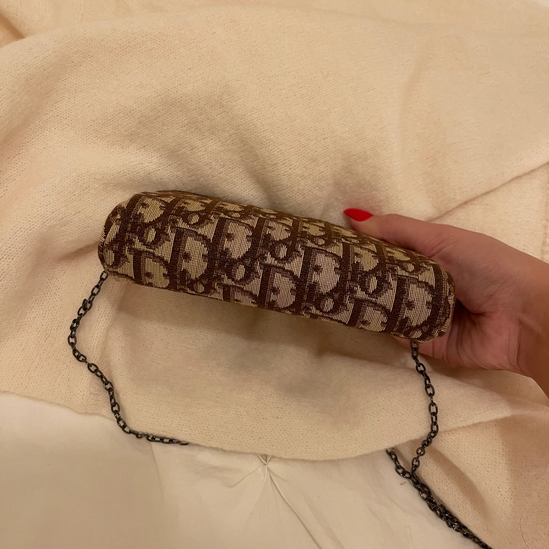 VINTAGE DIOR MONOGRAM CLOTH CLUTCH - 91