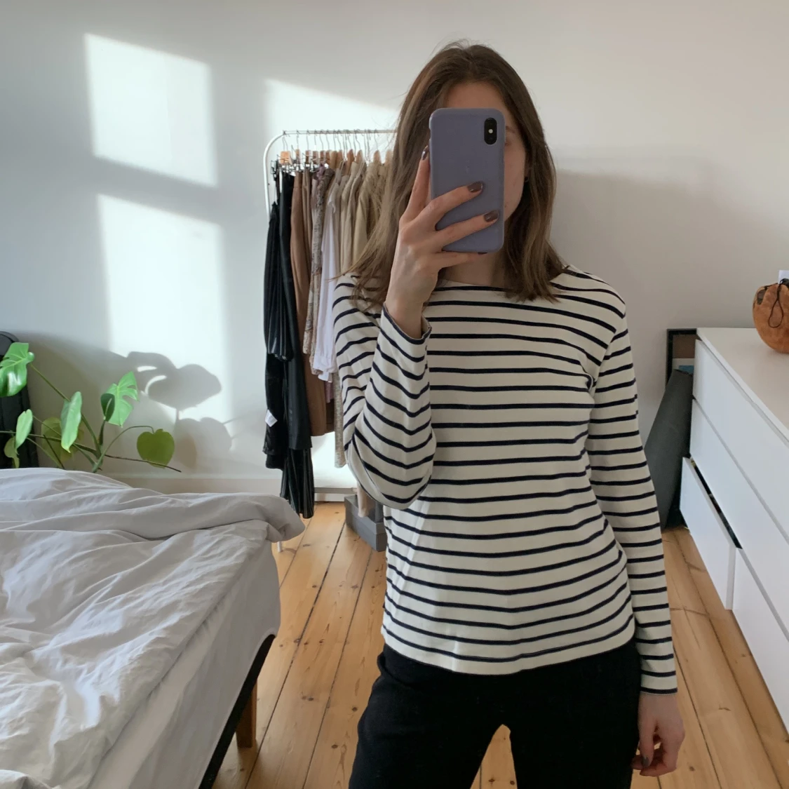 Stribet bomuldstrøje, lækker kvalitet 