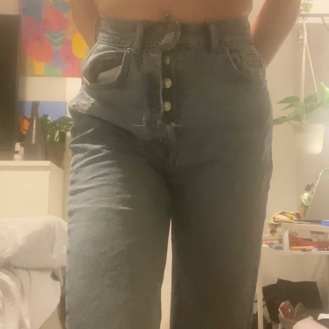 Vida jeans med slitningar  - 90