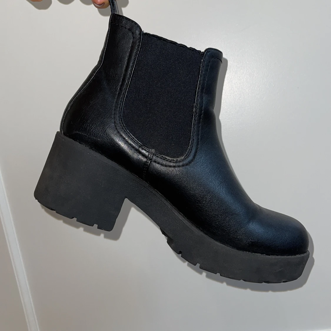 Svarta boots med klack - 90