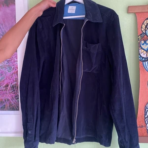 Fløjls Jakke  - Mørkeblå Fløjls jakke 