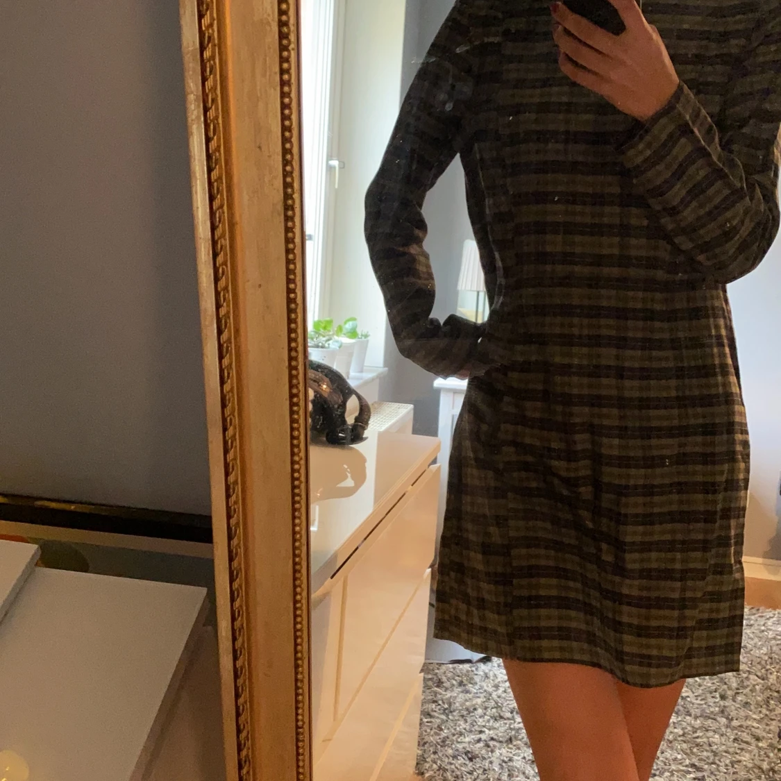 Rutig höstklänning - 90