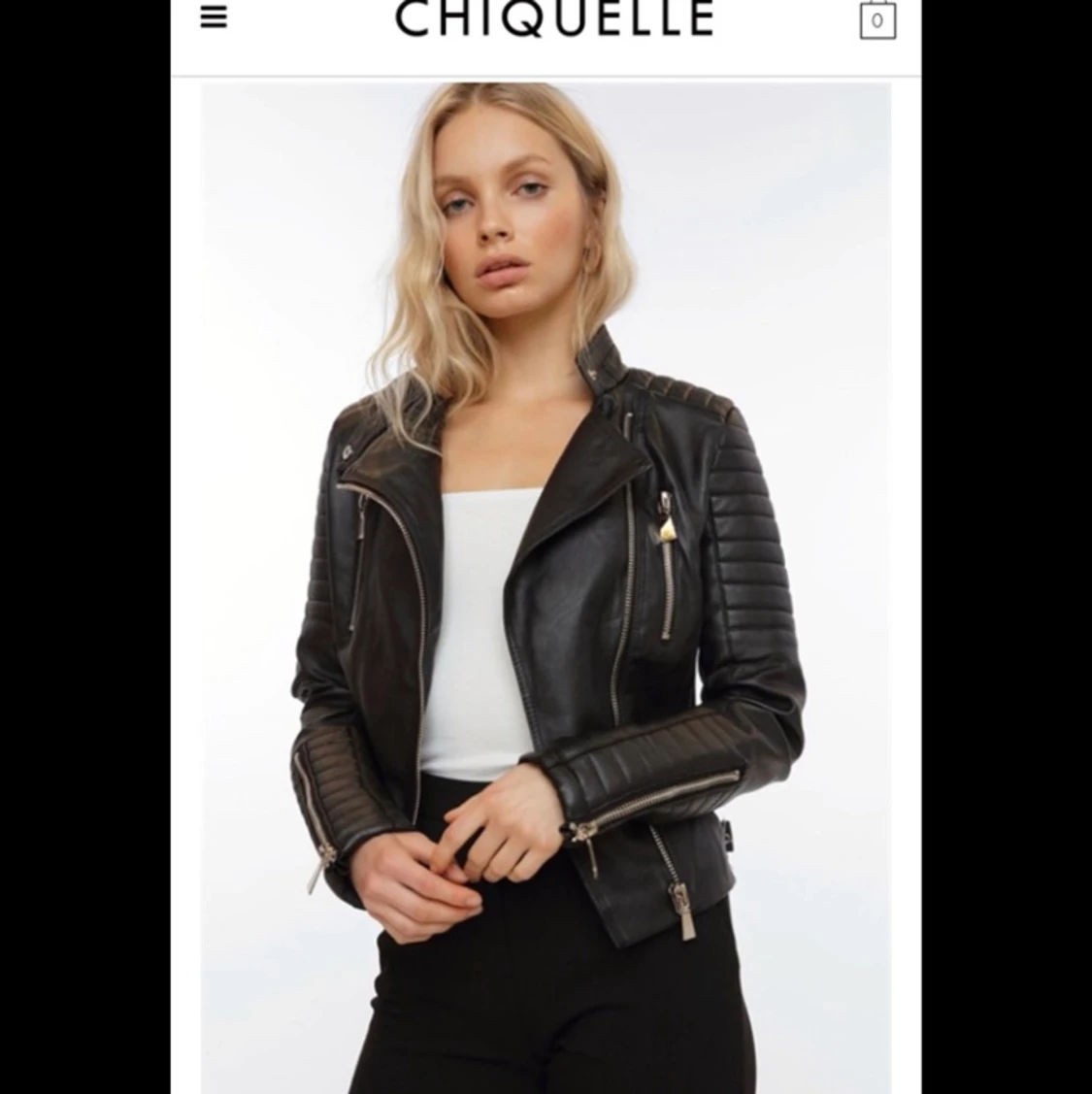 Chiquelle biker jacka i strl 40