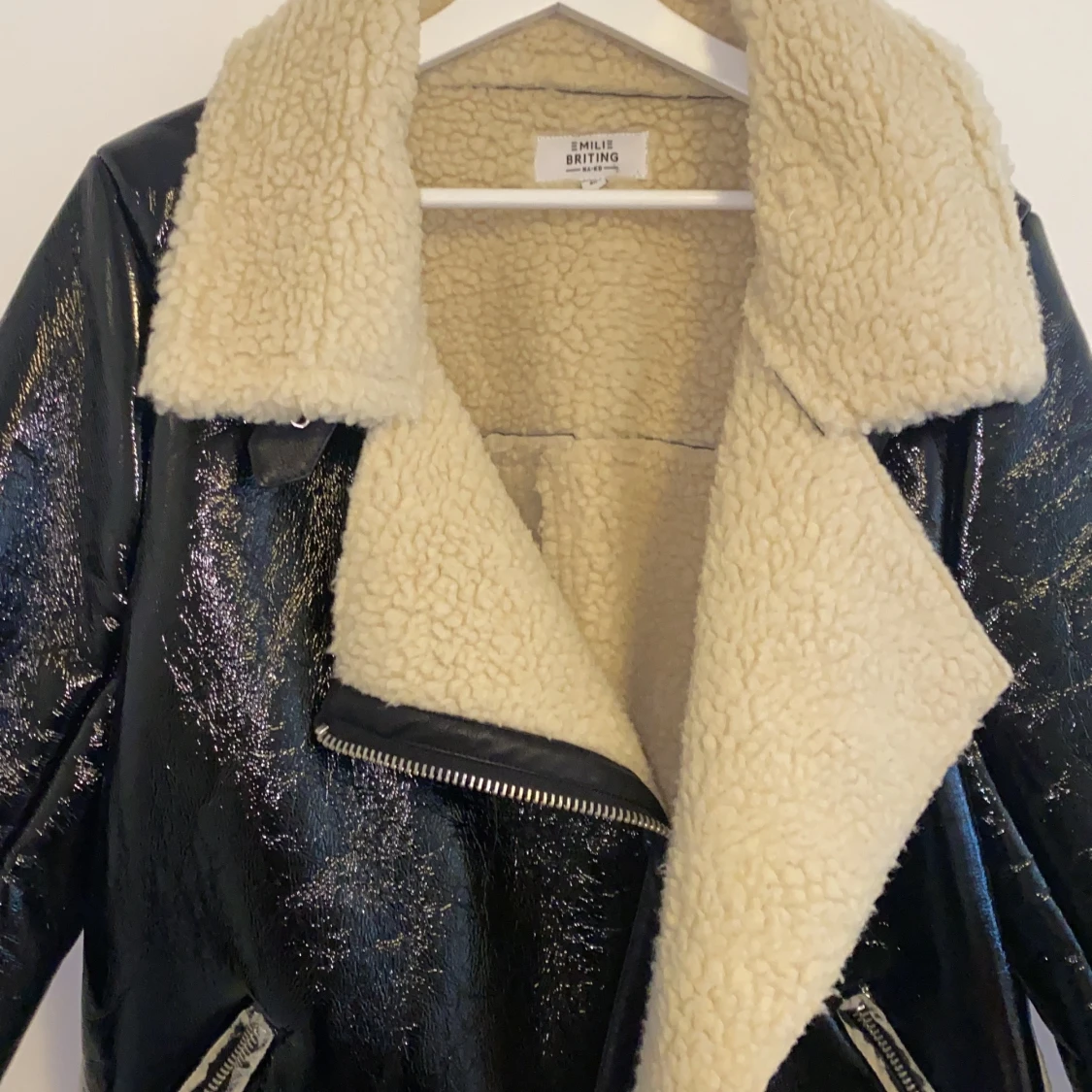 Läderjacka, ull - 90