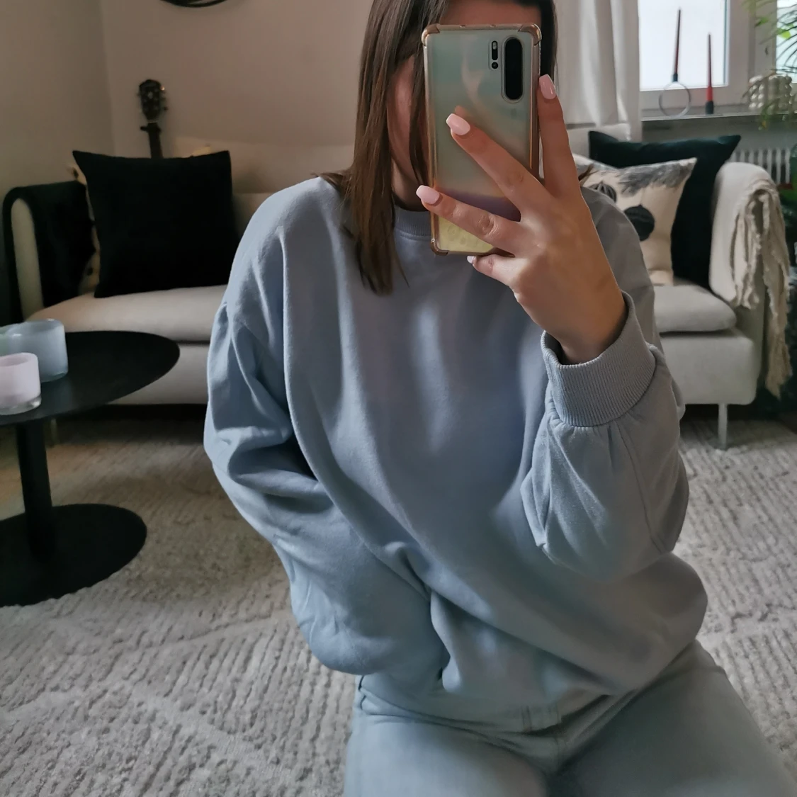 Ljusblå sweatshirt  - 91