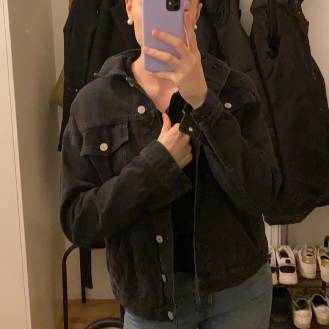 Svart jeansjacka